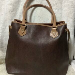 Etro Brown Tote with Tan Handles
